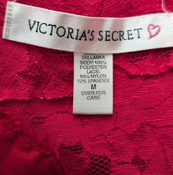 Victoria’s Secret Red Satin Lace Maxi Slip Dress Size M Y2K - Picture 7 of 13